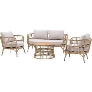 Conjunto de Muebles de Jardín Modernos de Ratán para Patio, Sillas Acolchadas, Mesa Redonda, Asientos para el Borde de la Piscina - Product Image 2