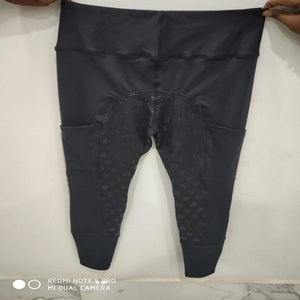 Jambières d'équitation en silicone gris, pantalons d'équitation avec fermeture éclair, demi-chaps extensibles pour femmes et hommes, fabricant Kanpur - Product Image 2
