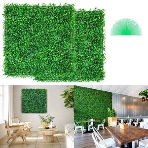 12 Pezzi Pannelli di Bosso Artificiale Anti-UV 10x10 Pollici, Tappeto Siepe di Felce Protetto dai Raggi UV, Schermo ad Alta Privacy per Parete di Fondo - Product Image 6