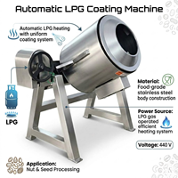 Machine de revêtement automatique au GPL Micron India pour noix et café torréfiés, en acier inoxydable de qualité alimentaire, 440V, pour papier, plastique et feuille d'aluminium