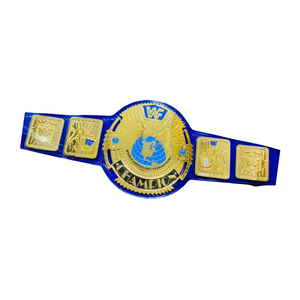 Ceinture de champion du monde WWF - Ceinture de sport bleue personnalisable avec détails dorés - Article de collection haut de gamme pour les fans de lutte - Product Image 6