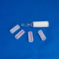 Ampolla de plástico con tapa cuentagotas, forma cilíndrica, material PET, impresión de etiquetas para uso medicinal