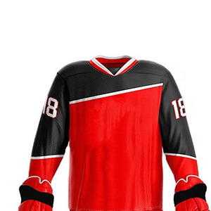 Tenues de hockey sur glace 100 % polyester sur mesure, service OEM, impression par sublimation du nom de l'équipe pour vêtements d'équipe - Product Image 3