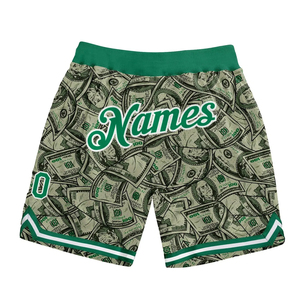 Print on Demand Men's Casual Sportswear Custom Solid Double Mesh Cropped Waterproof Quick Dry Workout Basketball Shorts - Product Image 4