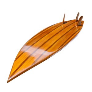 Planche à pagaie courte en bois artisanale pour sports nautiques sur lac et rivière, pour usage récréatif, 192Lx47Wx21H cm - Product Image 3