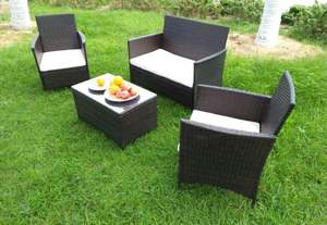 NEW IPRO Premium Modern PE Wicker <b>Rattan</b> Outdoor Garden <b>Sofa</b> Set Patio Modular Lounge Corner 5-Seater Weather Resistant Washable - Product Image 2