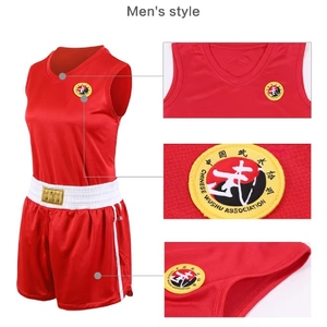 Ensemble de combat Sanda de haute qualité fabriqué aux États-Unis, uniforme de boxe durable, équipement d'entraînement, vêtements de sport avec logo personnalisé - Product Image 6