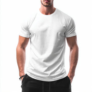 T-shirts de sport pour hommes à manches courtes, col rond, polyester/coton, séchage rapide, respirant, léger, été - Product Image 3