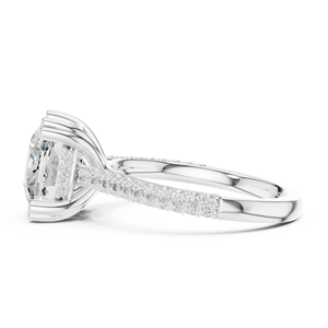 14K Solid Gold Classic 4 CT <b>Cushion</b> Cut Engagement <b>Ring</b> IGI Certified Lab Grown Diamond Anniversary <b>Wedding</b> Gifts - Product Image 6