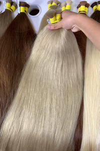 Calidad de lujo a granel 100% Raw 24 pulgadas Natural ondulado vietnamita extensiones de cabello humano fuerte sedoso 100g paquetes colores súper ligeros - Product Image 3