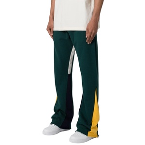 กางเกงวอร์มขายาวสำหรับผู้ชายแบบตามสั่งสไตล์สตรีทแวร์กางเกงระบายความร้อนแบบผ่าสีตัดกันระบายอากาศได้สำหรับใส่ใน2025 - Product Image 1