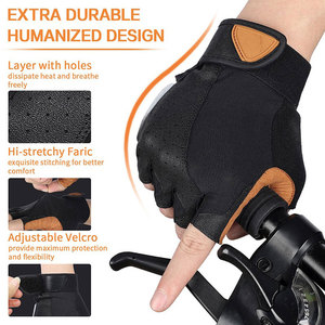 Half Finger Cycling Gloves PU Breathable Unisex Racing Gloves for Outdoor Riding Universal Fit - Product Image 6