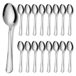 Ensemble de cuillères de service classiques en acier inoxydable, finition miroir, 16 pièces, pour occasions de mariage - Product Image 1