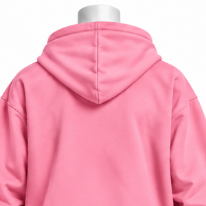 <b>Pink</b> Indus Embroidered Pullover Hoodie Decorative Floral Stitch Kangaroo Pocket Oversized Casual Streetwear Winter <b>Sweatshirt</b> - Product Image 4