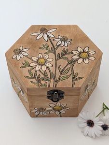 Custom Hand Painted <b>Wooden</b> Packaging Box Luxury Decorative Storage Case for Gifts Jewelry and Souvenirs Handmade - Product Image 1