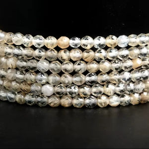 ลูกปัดควอตซ์สีทองนมเหลืองทรงกลมเจียระไนสำหรับทำเครื่องประดับ สร้อยข้อมือ สร้อยคอ งานฝีมือ DIY - Product Image 1