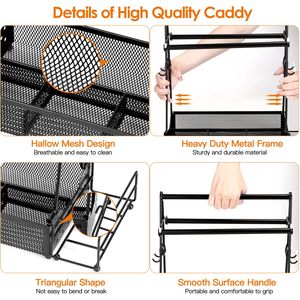 Portautensilios Metálico para Picnic al Aire Libre, Barbacoa y Camping, Almacenamiento de Herramientas para Parrilla y Porta Toallas de Papel, Accesorios para Barbacoa - Product Image 3