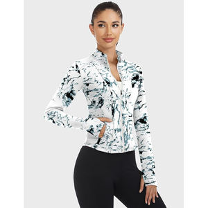 Yoga Jacket as Swim <b>Cover</b> <b>Up</b> <b>Women's</b> Quick Dry Skinny Fit Lightweight Zip <b>Beach</b> Poolside Resort Wear - Product Image 2