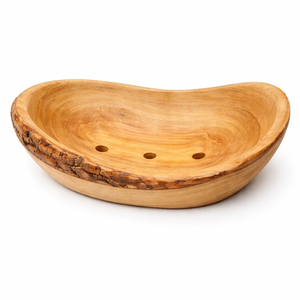 Tazón Grande con Diseño de Corazón para Regalos Navideños 2026, Nuevo, de Alta Gama, Clásico, de Madera y Bambú, con Acabado Craquelado Desechable - Product Image 2