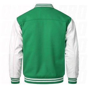 Chaqueta Varsity para Hombre, Chaqueta Letterman con Mangas de Cuero Sintético, Chaqueta de Béisbol Universitaria para Chico, Chaqueta Bomber Deportiva Clásica, Ropa Urbana - Product Image 2