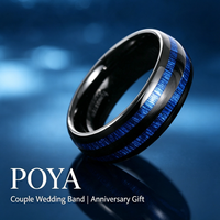 Bague de mariage en tungstène noir avec incrustation en fibre de carbone pour homme, bague à bords biseautés hautement polis, vente en gros directe d'usine