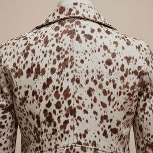 Abrigo de Piel de Vaca para Mujer, Prenda Exterior Cálida y Lujosa con Forro Interior Suave, Chaqueta Elegante de Moda para Invierno - Product Image 2