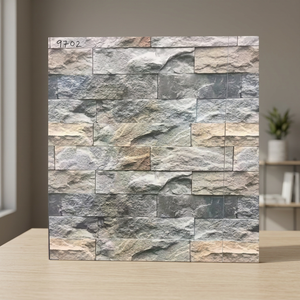 Real Stone Look 3D Exterior Elevación Cerámica Azulejos de pared 30x60cm 300x600mm por Indian Granite Porcelain Exterior Tile Factory - Product Image 2
