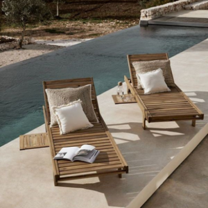 Chaise longue pliante confortable avec dossier inclinable réglable et coussin en Teslin durable, garantie 3 ans - Product Image 6