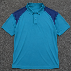 เสื้อโปโลแขนสั้นผู้ชายสีน้ำเงินและกรมท่า แห้งเร็ว - Product Image 1