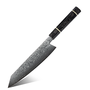 Cuchillo de Chef Profesional LEGACY BLADES de Damasco, 8 Pulgadas, Forjado a Mano, Moderno, Ambidiestro, Apto para Lavavajillas, con Mango de Resina Afilado, para el Hogar - Product Image 1