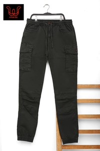 Trending Men's 100% Cotton Canvas Cargo <b>Jogger</b> Pants <b>Slim</b> Fit Elastic Waist ODM Utility Trousers - Product Image 5