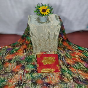 Dernière conception somalienne de tissu de robe Dirac en pierre perlée Fransawi avec Gorgoura et Garbsaar assortis pour les femmes - Product Image 5