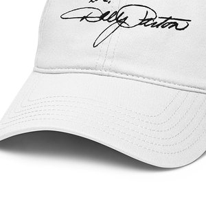 Casquette de baseball unisexe blanche avec logo brodé noir sur le panneau avant, 6 panneaux, réglable, 100 % polyester, respirante pour le sport - Product Image 6