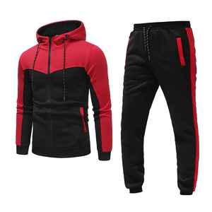 Conjunto Deportivo de Dos Piezas al Por Mayor, OEM, Personalizado, de Alta Calidad, Sudadera con Cierre y Pantalones Deportivos de Algodón para Hombre - Product Image 3