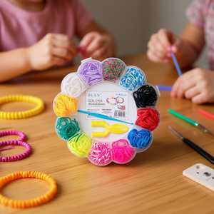 ILAN Goma Manualidades 500 Pezzi 7-7.5cm Elastici Colorati per Creare Braccialetti - Product Image 2