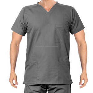 Venta caliente Estiramiento Enfermería Uniforme médico Scrubs Uniformes Chaqueta con cuello en V Top Jogger Pant Scrubs Suit - Product Image 5
