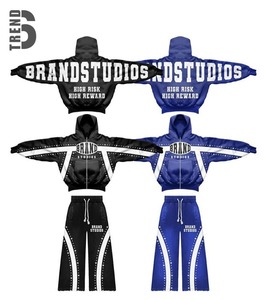 Custom Logo Knitted Breathable Zip-Up <b>Jacket</b> and Pants <b>Track</b> Set Polyester/Cotton Windbreaker Sports Tracksuit for Men - Product Image 2