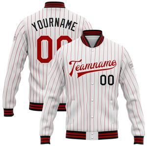 Veste universitaire pour homme Athletic International, hiver, rayures fines, antibactérienne, 100% coton, avec manches personnalisées - Product Image 5