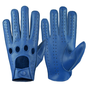 Gants de conduite pour hommes en cuir, gants de conduite sans doigts, gants de course en cuir, gants de sport personnalisés - Product Image 4