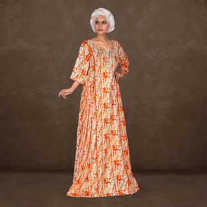 Kaftan en rayonne à imprimé numérique, avec tissu doux et respirant, manches longues, tombé élégant, idéal pour les tenues décontractées, Eid ODM - Product Image 3