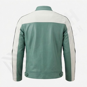 แจ็คเก็ตหนังแท้สำหรับขี่มอเตอร์ไซค์คุณภาพดีที่สุดสำหรับผู้ชาย รุ่นใหม่ล่าสุดสำหรับฤดูหนาว พร้อมแผ่นป้องกันที่ถอดออกได้ สามารถสั่งทำได้ - Product Image 2