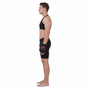 Gants de course d'été en polyester à demi-doigts avec protection rigide des articulations - Product Image 3