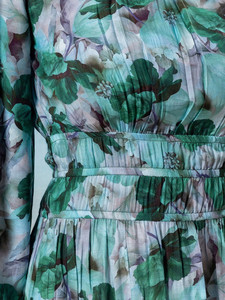 Solid Color Full Sleeve <b>Loose</b> Chiffon Formal Floral Print Midi <b>Dress</b> for Women Casual Regular Sweet Style Sexy <b>Dress</b> For Women - Product Image 2