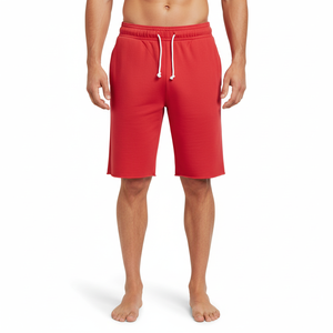 Shorts décontractés pour hommes, style streetwear, faible MOQ, 100% coton, séchage rapide, légers, confortables, taille avec cordon de serrage - Product Image 1