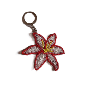 Colorful Bohemian Bead Embroidery Keychain Traditional Indian Handicraft Skilled Artisans' <b>Bag</b> <b>Charm</b> - Product Image 2