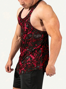 Últimos diseños Camiseta sin mangas para hombre con sublimación, logotipo/color personalizado, transpirable y cómoda, camiseta sin mangas para hombre con sublimación de alta calidad - Product Image 5