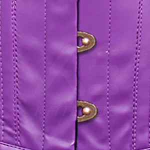 Corset en cuir PU violet avec fermeture à agrafes pour femme, effet sculptant, taille adulte - Product Image 6