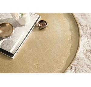 Design First Modern <b>Round</b> Coffee <b>Table</b> With <b>Gold</b> Textured Metal Top And Legs Midcentury Design Living Room Furniture - Product Image 6