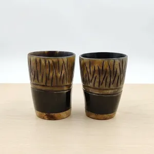 Verre à shot authentique en corne de bœuf, style vintage, pour bière, idéal pour les fêtes, la maison ou l'hôtel, style luxueux, fait main, anti-fuite. - Product Image 6