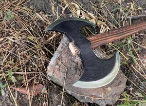 STEEL CRAFT INTERNATIONAL Hand-Forged Carbon Steel Flat Personalized Hammer <b>Axe</b> 28" Full Tang Ash Wood <b>Handle</b> DIY Grade ODM - Product Image 6